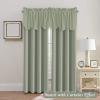 imageHVERSAILTEX 4 Panels Blackout Curtain Valances for Kitchen WindowsLiving RoomBathroom Privacy Protection Rod Pocket Decoration Scalloped Winow Valance Curtains 52quot W x 18quot L NavyLight Sage