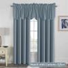 imageHVERSAILTEX 4 Panels Blackout Curtain Valances for Kitchen WindowsLiving RoomBathroom Privacy Protection Rod Pocket Decoration Scalloped Winow Valance Curtains 52quot W x 18quot L NavyStone Blue