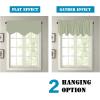 imageHVERSAILTEX 4 Panels Blackout Curtain Valances for Kitchen WindowsLiving RoomBathroom Privacy Protection Rod Pocket Decoration Scalloped Winow Valance Curtains 52quot W x 18quot L NavyLight Sage