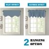 imageHVERSAILTEX 4 Panels Blackout Curtain Valances for Kitchen WindowsLiving RoomBathroom Privacy Protection Rod Pocket Decoration Scalloped Winow Valance Curtains 52quot W x 18quot L NavyStone Blue