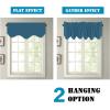 imageHVERSAILTEX 4 Panels Blackout Curtain Valances for Kitchen WindowsLiving RoomBathroom Privacy Protection Rod Pocket Decoration Scalloped Winow Valance Curtains 52quot W x 18quot L NavyDark Teal