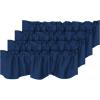 imageHVERSAILTEX 4 Panels Blackout Curtain Valances for Kitchen WindowsLiving RoomBathroom Privacy Protection Rod Pocket Decoration Scalloped Winow Valance Curtains 52quot W x 18quot L NavyNavy