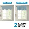 imageHVERSAILTEX 4 Panels Blackout Curtain Valances for Kitchen WindowsLiving RoomBathroom Privacy Protection Rod Pocket Decoration Scalloped Winow Valance Curtains 52quot W x 18quot L NavyStone Blue