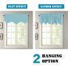 imageHVERSAILTEX 4 Panels Blackout Curtain Valances for Kitchen WindowsLiving RoomBathroom Privacy Protection Rod Pocket Decoration Scalloped Winow Valance Curtains 52quot W x 18quot L NavyAqua