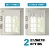 imageHVERSAILTEX 4 Panels Blackout Curtain Valances for Kitchen WindowsLiving RoomBathroom Privacy Protection Rod Pocket Decoration Scalloped Winow Valance Curtains 52quot W x 18quot L NavyIvoryCream