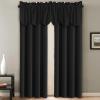 imageHVERSAILTEX 4 Panels Blackout Curtain Valances for Kitchen WindowsLiving RoomBathroom Privacy Protection Rod Pocket Decoration Scalloped Winow Valance Curtains 52quot W x 18quot L NavyJet Black