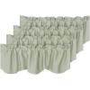 imageHVERSAILTEX 4 Panels Blackout Curtain Valances for Kitchen WindowsLiving RoomBathroom Privacy Protection Rod Pocket Decoration Scalloped Winow Valance Curtains 52quot W x 18quot L NavyLight Sage