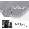 imageHVERSAILTEX Bath Mat Memory Foam Set Bathroom Rug Set Flannel Velvety Bath Mat Luxury Extra Soft and Absorbent Non Slip Rugs for BathroomBedroom Washable2 Pack 20quotx 32quot 17quotx 24quot GreyGrey