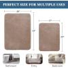 imageHVERSAILTEX Bath Mat Memory Foam Set Bathroom Rug Set Flannel Velvety Bath Mat Luxury Extra Soft and Absorbent Non Slip Rugs for BathroomBedroom Washable2 Pack 20quotx 32quot 17quotx 24quot GreyTaupe