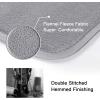 imageHVERSAILTEX Bath Mat Memory Foam Set Bathroom Rug Set Flannel Velvety Bath Mat Luxury Extra Soft and Absorbent Non Slip Rugs for BathroomBedroom Washable2 Pack 20quotx 32quot 17quotx 24quot GreyGrey