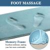 imageHVERSAILTEX Bath Mat Memory Foam Set Bathroom Rug Set Flannel Velvety Bath Mat Luxury Extra Soft and Absorbent Non Slip Rugs for BathroomBedroom Washable2 Pack 20quotx 32quot 17quotx 24quot GreyEggshell Blue