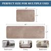 imageHVERSAILTEX Bath Mat Memory Foam Set Bathroom Rug Set Flannel Velvety Bath Mat Luxury Extra Soft and Absorbent Non Slip Rugs for BathroomBedroom Washable2 Pack 20quotx 32quot 17quotx 24quot GreyTaupe
