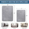 imageHVERSAILTEX Bath Mat Memory Foam Set Bathroom Rug Set Flannel Velvety Bath Mat Luxury Extra Soft and Absorbent Non Slip Rugs for BathroomBedroom Washable2 Pack 20quotx 32quot 17quotx 24quot GreyGrey