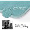imageHVERSAILTEX Bath Mat Memory Foam Set Bathroom Rug Set Flannel Velvety Bath Mat Luxury Extra Soft and Absorbent Non Slip Rugs for BathroomBedroom Washable2 Pack 20quotx 32quot 17quotx 24quot GreyEggshell Blue