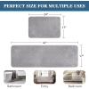 imageHVERSAILTEX Bath Mat Memory Foam Set Bathroom Rug Set Flannel Velvety Bath Mat Luxury Extra Soft and Absorbent Non Slip Rugs for BathroomBedroom Washable2 Pack 20quotx 32quot 17quotx 24quot GreyGrey