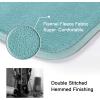 imageHVERSAILTEX Bath Mat Memory Foam Set Bathroom Rug Set Flannel Velvety Bath Mat Luxury Extra Soft and Absorbent Non Slip Rugs for BathroomBedroom Washable2 Pack 20quotx 32quot 17quotx 24quot GreyEggshell Blue