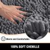 imageHVERSAILTEX Bath Mat for Bathroom Non Slip Chenille 20x32 Extra Soft and Absorbent Shaggy Rug Washable Dry Fast Plush Area Carpet Mat for Tub  Dark TealGrey