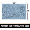 imageHVERSAILTEX Bath Mat for Bathroom Non Slip Chenille 20x32 Extra Soft and Absorbent Shaggy Rug Washable Dry Fast Plush Area Carpet Mat for Tub  Dark TealCool Blue