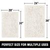 imageHVERSAILTEX Bath Mat for Bathroom Non Slip Chenille 20x32 Extra Soft and Absorbent Shaggy Rug Washable Dry Fast Plush Area Carpet Mat for Tub  Dark TealIvory