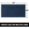 imageHVERSAILTEX Bath Mat for Bathroom Non Slip Chenille 20x32 Extra Soft and Absorbent Shaggy Rug Washable Dry Fast Plush Area Carpet Mat for Tub  Dark TealNavy