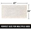 imageHVERSAILTEX Bath Mat for Bathroom Non Slip Chenille 20x32 Extra Soft and Absorbent Shaggy Rug Washable Dry Fast Plush Area Carpet Mat for Tub  Dark TealIvory