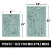 imageHVERSAILTEX Bath Mat for Bathroom Non Slip Chenille 20x32 Extra Soft and Absorbent Shaggy Rug Washable Dry Fast Plush Area Carpet Mat for Tub  Dark TealAqua Foam