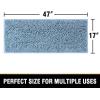 imageHVERSAILTEX Bath Mat for Bathroom Non Slip Chenille 20x32 Extra Soft and Absorbent Shaggy Rug Washable Dry Fast Plush Area Carpet Mat for Tub  Dark TealCool Blue