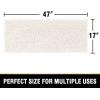 imageHVERSAILTEX Bath Mat for Bathroom Non Slip Chenille 20x32 Extra Soft and Absorbent Shaggy Rug Washable Dry Fast Plush Area Carpet Mat for Tub  Dark TealIvory