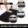 imageHVERSAILTEX Bath Mat for Bathroom Non Slip Chenille 20x32 Extra Soft and Absorbent Shaggy Rug Washable Dry Fast Plush Area Carpet Mat for Tub  Dark TealBlack
