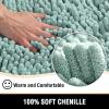 imageHVERSAILTEX Bath Mat for Bathroom Non Slip Chenille 20x32 Extra Soft and Absorbent Shaggy Rug Washable Dry Fast Plush Area Carpet Mat for Tub  Dark TealAqua Foam
