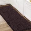imageHVERSAILTEX Bath Mat for Bathroom Non Slip Chenille 20x32 Extra Soft and Absorbent Shaggy Rug Washable Dry Fast Plush Area Carpet Mat for Tub  Dark TealChocolate