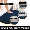 imageHVERSAILTEX Bath Mat for Bathroom Non Slip Chenille 20x32 Extra Soft and Absorbent Shaggy Rug Washable Dry Fast Plush Area Carpet Mat for Tub  Dark TealNavy