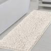 imageHVERSAILTEX Bath Mat for Bathroom Non Slip Chenille 20x32 Extra Soft and Absorbent Shaggy Rug Washable Dry Fast Plush Area Carpet Mat for Tub  Dark TealIvory