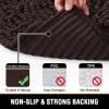 imageHVERSAILTEX Bath Mat for Bathroom Non Slip Chenille 20x32 Extra Soft and Absorbent Shaggy Rug Washable Dry Fast Plush Area Carpet Mat for Tub  Dark TealChocolate