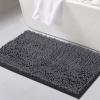 imageHVERSAILTEX Bath Mat for Bathroom Non Slip Chenille 20x32 Extra Soft and Absorbent Shaggy Rug Washable Dry Fast Plush Area Carpet Mat for Tub  Dark TealGrey