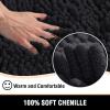 imageHVERSAILTEX Bath Mat for Bathroom Non Slip Chenille 20x32 Extra Soft and Absorbent Shaggy Rug Washable Dry Fast Plush Area Carpet Mat for Tub  Dark TealBlack