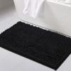 imageHVERSAILTEX Bath Mat for Bathroom Non Slip Chenille 20x32 Extra Soft and Absorbent Shaggy Rug Washable Dry Fast Plush Area Carpet Mat for Tub  Dark TealBlack