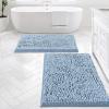 imageHVERSAILTEX Bath Mat for Bathroom Non Slip Chenille 20x32 Extra Soft and Absorbent Shaggy Rug Washable Dry Fast Plush Area Carpet Mat for Tub  Dark TealCool Blue