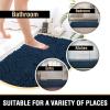 imageHVERSAILTEX Bath Mat for Bathroom Non Slip Chenille 20x32 Extra Soft and Absorbent Shaggy Rug Washable Dry Fast Plush Area Carpet Mat for Tub  Dark TealNavy