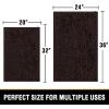 imageHVERSAILTEX Bath Mat for Bathroom Non Slip Chenille 20x32 Extra Soft and Absorbent Shaggy Rug Washable Dry Fast Plush Area Carpet Mat for Tub  Dark TealChocolate