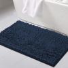 imageHVERSAILTEX Bath Mat for Bathroom Non Slip Chenille 20x32 Extra Soft and Absorbent Shaggy Rug Washable Dry Fast Plush Area Carpet Mat for Tub  Dark TealNavy