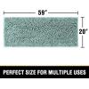 imageHVERSAILTEX Bath Mat for Bathroom Non Slip Chenille 20x32 Extra Soft and Absorbent Shaggy Rug Washable Dry Fast Plush Area Carpet Mat for Tub  Dark TealAqua Foam