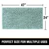 imageHVERSAILTEX Bath Mat for Bathroom Non Slip Chenille 20x32 Extra Soft and Absorbent Shaggy Rug Washable Dry Fast Plush Area Carpet Mat for Tub  Dark TealAqua Foam