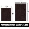 imageHVERSAILTEX Bath Mat for Bathroom Non Slip Chenille 20x32 Extra Soft and Absorbent Shaggy Rug Washable Dry Fast Plush Area Carpet Mat for Tub  Dark TealChocolate