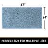 imageHVERSAILTEX Bath Mat for Bathroom Non Slip Chenille 20x32 Extra Soft and Absorbent Shaggy Rug Washable Dry Fast Plush Area Carpet Mat for Tub  Dark TealCool Blue