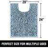 imageHVERSAILTEX Bath Mat for Bathroom Non Slip Chenille 20x32 Extra Soft and Absorbent Shaggy Rug Washable Dry Fast Plush Area Carpet Mat for Tub  Dark TealCool Blue