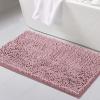 imageHVERSAILTEX Bath Mat for Bathroom Non Slip Chenille 20x32 Extra Soft and Absorbent Shaggy Rug Washable Dry Fast Plush Area Carpet Mat for Tub  Dark TealCoral Pink