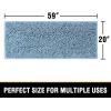imageHVERSAILTEX Bath Mat for Bathroom Non Slip Chenille 20x32 Extra Soft and Absorbent Shaggy Rug Washable Dry Fast Plush Area Carpet Mat for Tub  Dark TealCool Blue