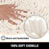 imageHVERSAILTEX Bath Mat for Bathroom Non Slip Chenille 20x32 Extra Soft and Absorbent Shaggy Rug Washable Dry Fast Plush Area Carpet Mat for Tub  Dark TealIvory