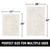 imageHVERSAILTEX Bath Mat for Bathroom Non Slip Chenille 20x32 Extra Soft and Absorbent Shaggy Rug Washable Dry Fast Plush Area Carpet Mat for Tub  Dark TealIvory